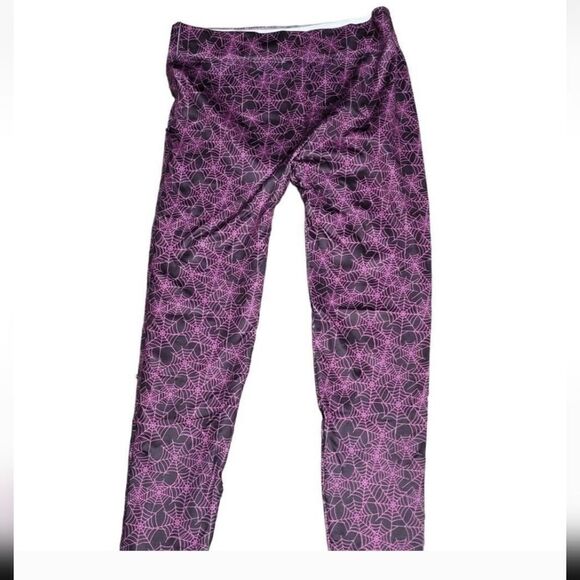 Halloween spiderweb purple leggings - Picture 6 of 8